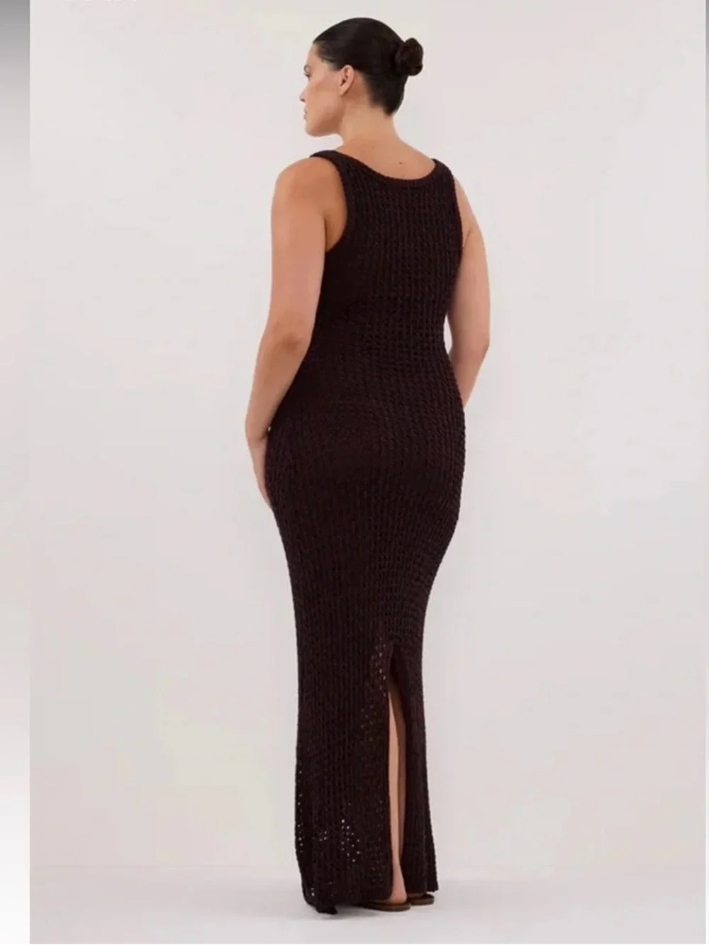DISSH Tess Chocolate Crochet Midi Dress - Small - Picture 10 of 11